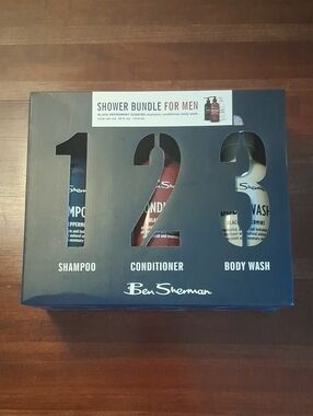 Ben Sherman Black Peppermint Shower Bundle For Men Shampoo Conditioner Body Wash
